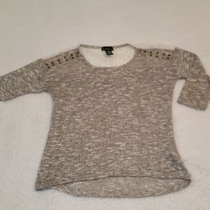 Signature Studio Lightweight Gray Shimmer Sweater